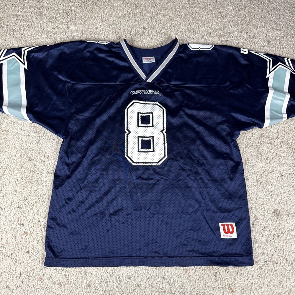 Vintage 90s Wilson Troy Aikman Cowboys Jersey Youth Large Made In USA